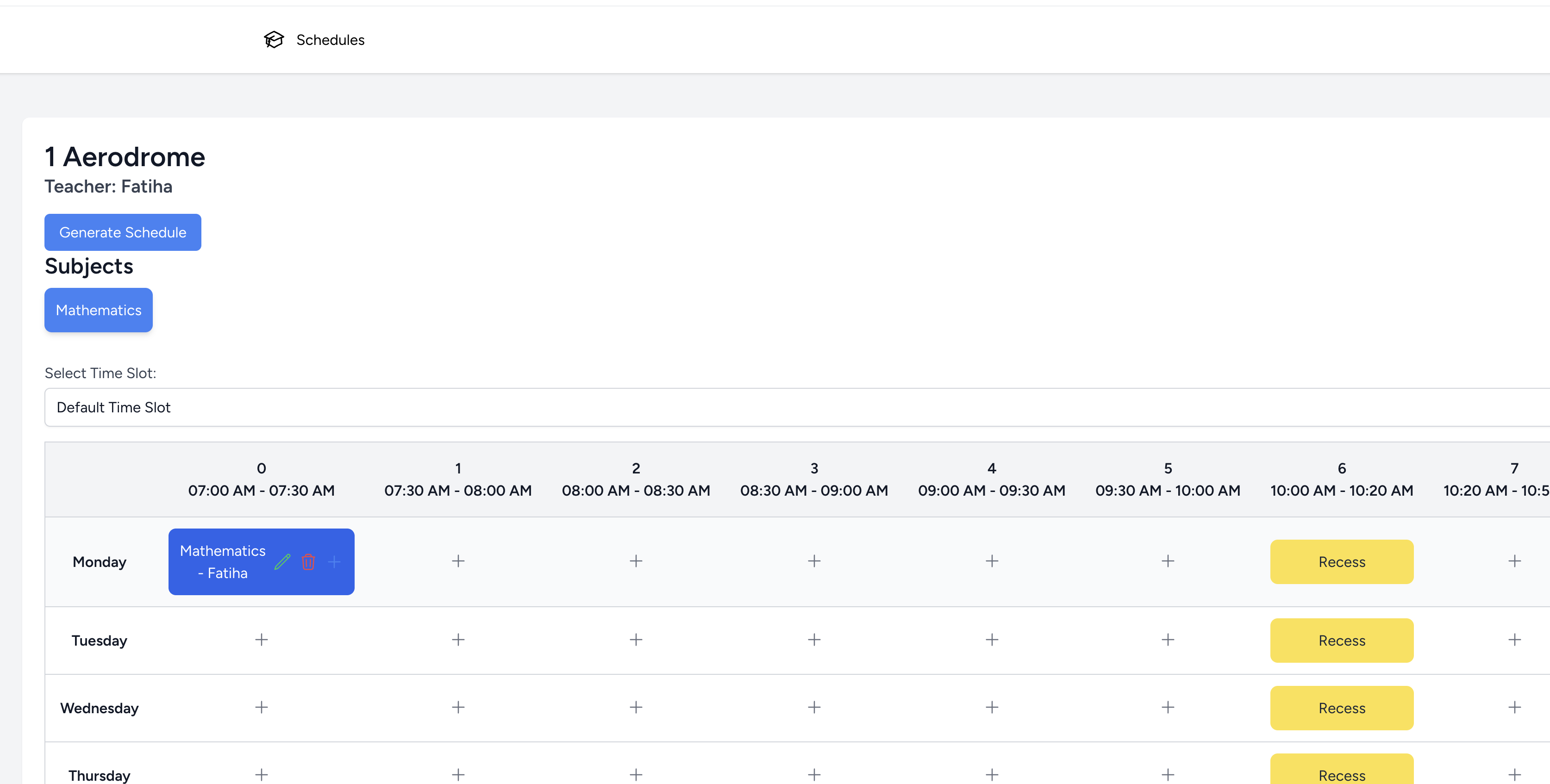 Interactive Drag-and-Drop Scheduling